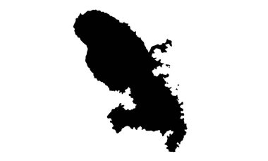 Beyaz arkaplanda Martinik harita silueti
