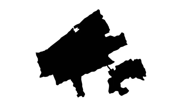 Silhouette Carte Haye Aux Pays Bas — Image vectorielle