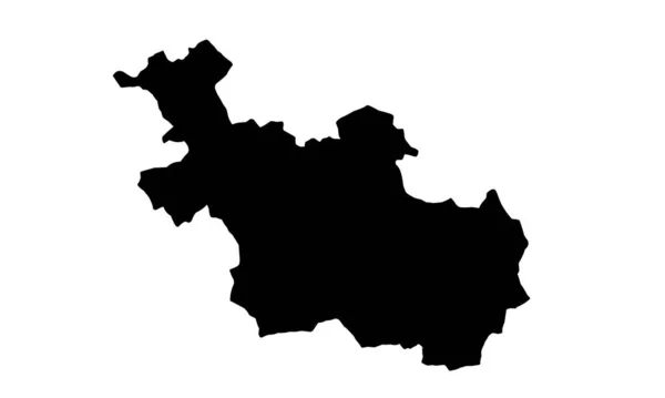 Silhouette Map Province Overijssel Netherlands — 스톡 벡터