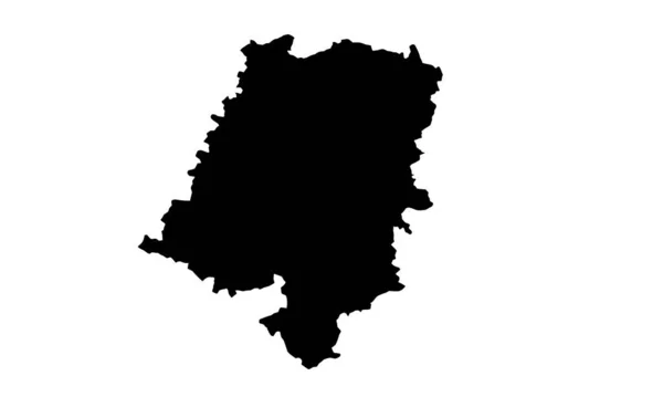 Silhueta Mapa Província Opole Polônia — Vetor de Stock