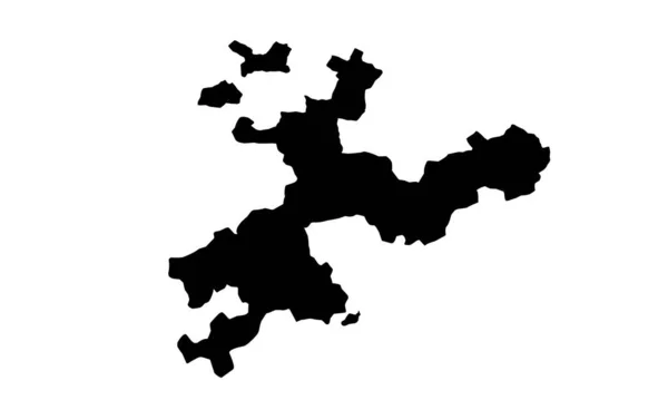Силуэт Карта Города Золотурн Швейцарии — стоковый вектор