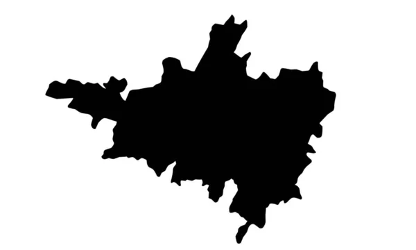 Silhueta Mapa Cidade Balogna França — Vetor de Stock