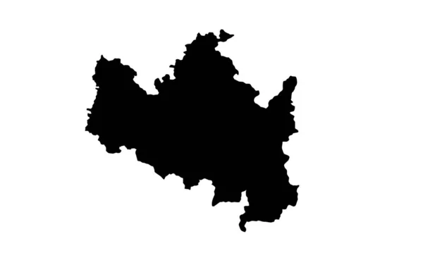 Silhouette Map City Brno Czech — 图库矢量图片