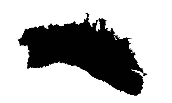 Silhouette Mappa Dell Isola Minorca Spagna — Vettoriale Stock