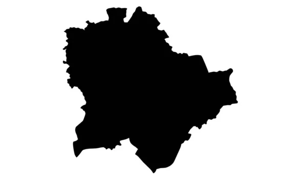 Βουδαπέστη Πόλη Χάρτη Σιλουέτα Στην Ουγγαρία — Διανυσματικό Αρχείο