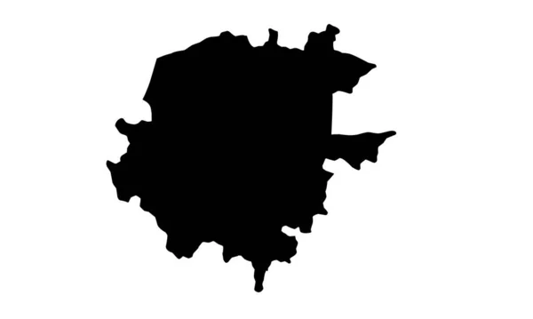 Silhouette Carte Ville Kielce Pologne — Image vectorielle