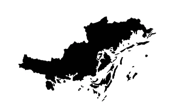 Силуетна Карта Провінції Куанг Нінь Єтнамі — стоковий вектор