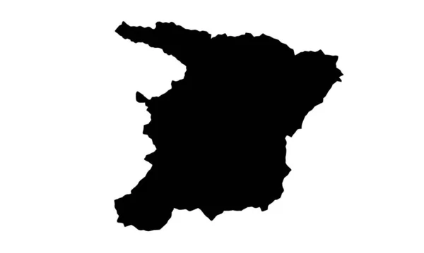 Silueta Mapa Aley Sobre Fondo Blanco — Archivo Imágenes Vectoriales