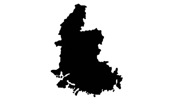 Silhueta Mapa Cidade Kristiansand Noruega — Vetor de Stock