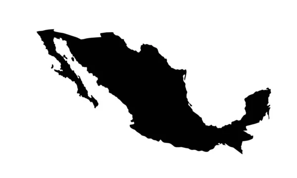 México Mapa Del País Silueta América Del Norte — Archivo Imágenes Vectoriales