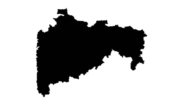 Maharashtra Landkarte Silhouette Indien — Stockvektor