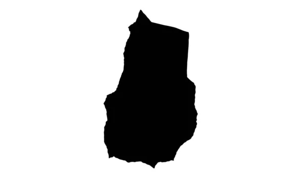 Silhuettkarta Över Staden Koungheul Senegal — Stock vektor