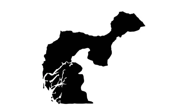 Senegal Deki Fatick Bölgesinin Siluet Haritası — Stok Vektör