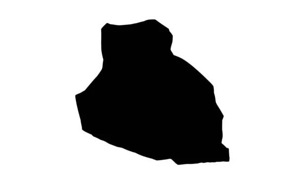 Bugembe City Map Silhouette Uganda — 스톡 벡터