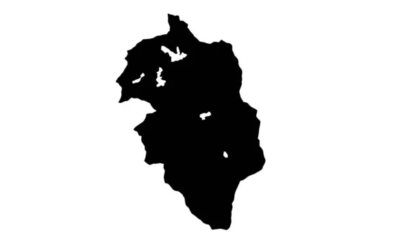 Silhouette Map City Antananarivo Madagascar — 스톡 벡터