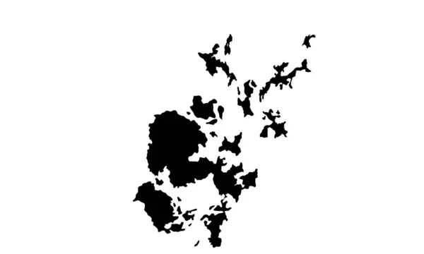 Silhouette Map Orkney Islands Scotland — 图库矢量图片