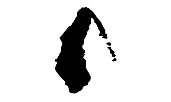 Силуэт Карты Острова Айтутаки Островах Кука — стоковый вектор