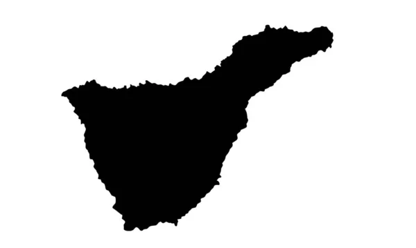 Mapa Silhueta Ilha Tenerife Espanha —  Vetores de Stock