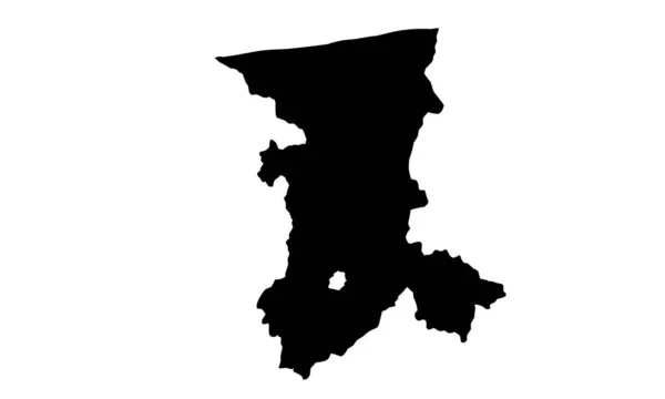 Silhouette Map City Koulikoro Mali — 스톡 벡터