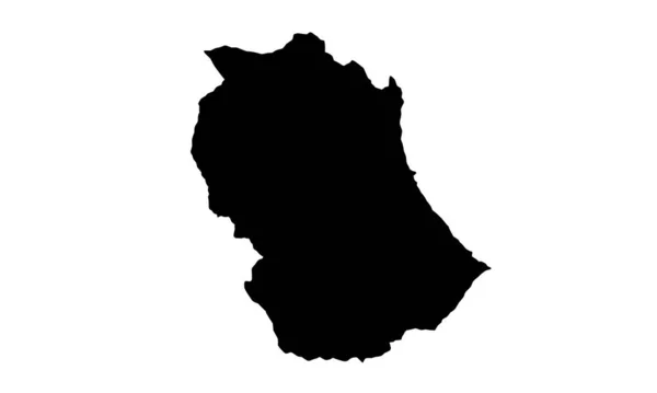 Silhouette Map City Gabes Tunisia — 스톡 벡터