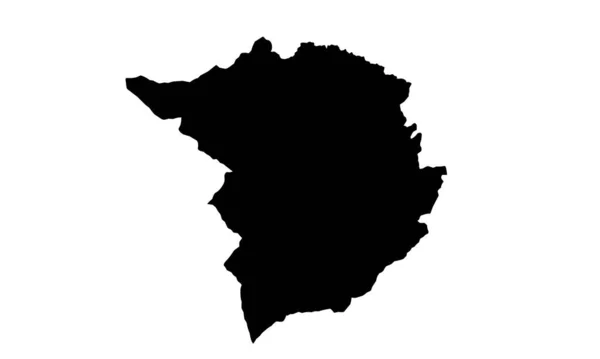 Silhouette Mappa Della Città Tlemcen Algeria — Vettoriale Stock