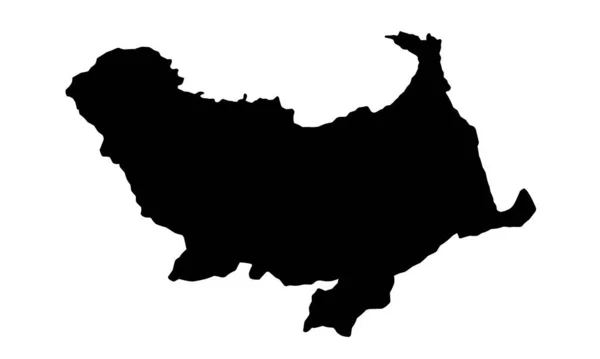 Skikda City Silhouette Map Algeria — 스톡 벡터
