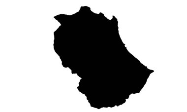 GABES map silhouette on white background