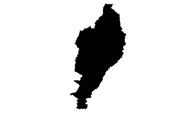 Liberya 'daki Sanniquellie şehrinin siluet haritası.