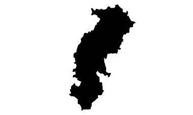 Hindistan 'daki Chhattisgarh ülke haritası silueti