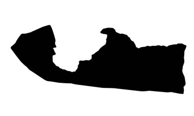 İzlanda 'daki Njardvik şehrinin siluet haritası