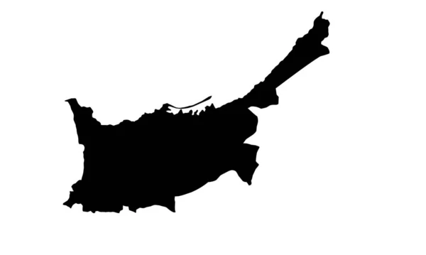 Silhouette Carte Ville Oran Algérie — Image vectorielle