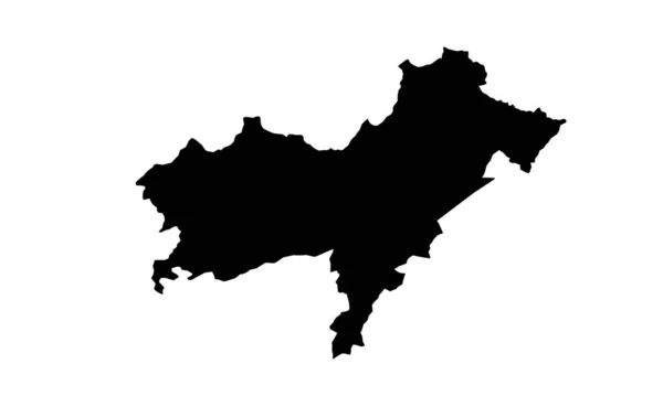 Silhouette Map City Oran Algeria — 스톡 벡터