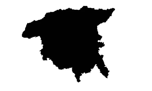 Mapa Siluety Města Chlef Alžírsku — Stockový vektor