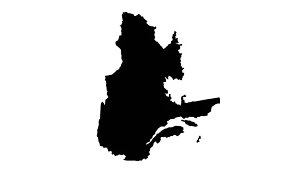 Quebec Provinskarta Siluett Kanada — Stock vektor