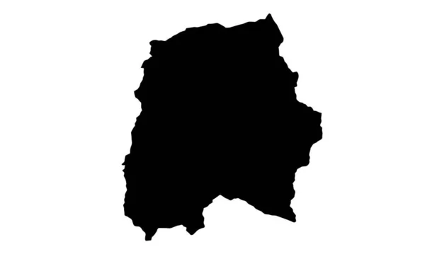 Kef地図シルエット上の白い背景 — ストックベクタ