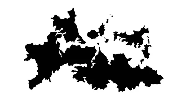 Auckland City Map Silhouette New Zealand — Stock Vector