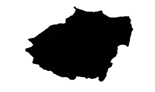 Oman Map Silhouette White Background — Image vectorielle