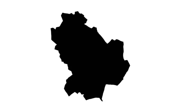 Basilicata Map Silhouette White Background — ストックベクタ