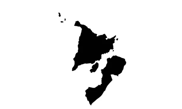 フィリピンの西ビサヤ地方のシルエット地図 — ストックベクタ