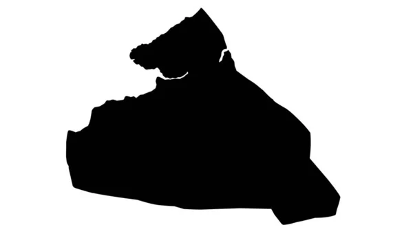Silhouettenkarte Der Stadt Mosfellsbaer Island — Stockvektor