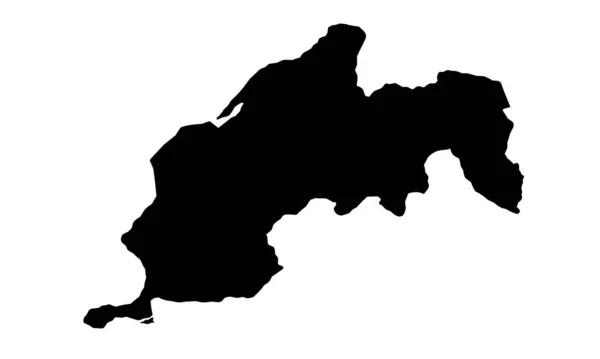 Silueta Mapy Města Alftanes Islandu — Stockový vektor