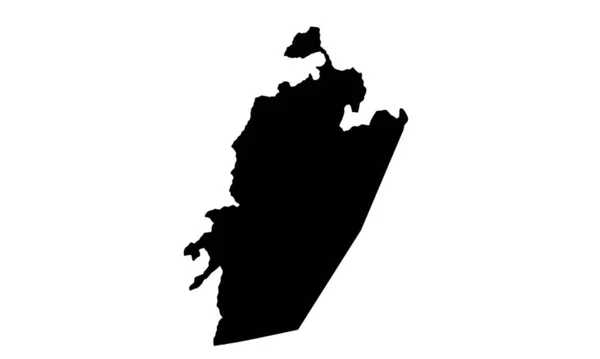 Stykkisholmur Mappa Silhouette Islanda — Vettoriale Stock