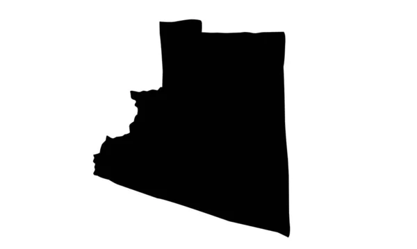 Yuma Mapa Ciudad Silueta Arizona — Vector de stock