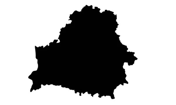 Biélorussie Carte Pays Silhouette Europe — Image vectorielle