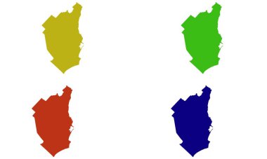 Mar del Plata şehir haritası silueti Arjantin 'de