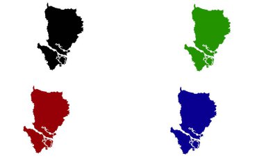 Bangladeş 'teki Dhaka şehir haritası silueti