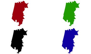 Portekiz 'deki Aveiro şehrinin siluet haritası.