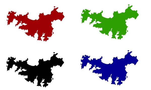 Carte Géographique Île Waiheke Nouvelle Zélande — Image vectorielle