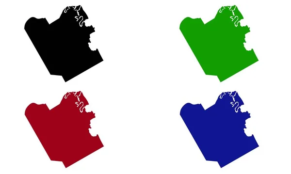 Mapa Silueta Ciudad Resistencia Argentina — Vector de stock