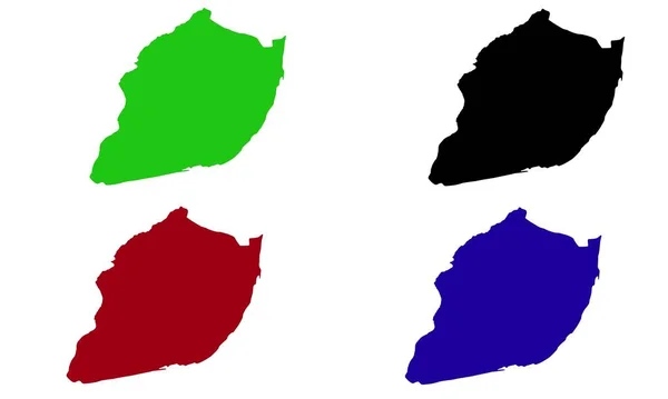 ポルトガルのリスボン市のシルエット地図 — ストックベクタ